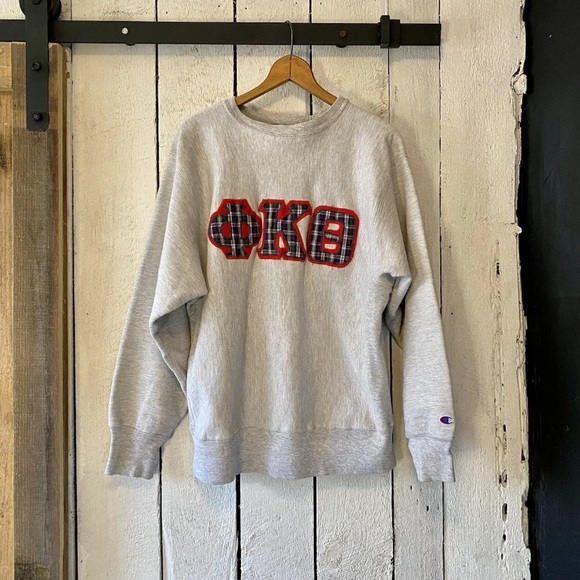 Vtg 90s Champion Reverse Weave Phi Kappa Theta Sorority Fraternity Sweatshirt L - Picture 9 of 15